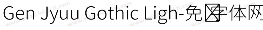 Gen Jyuu Gothic Ligh字体转换